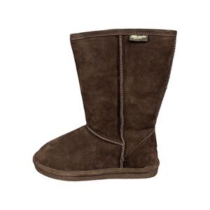 Michelle Size 7 Eva Comfort Fur Round Toe Mid Calf Winter Boot Dark Brown NEW